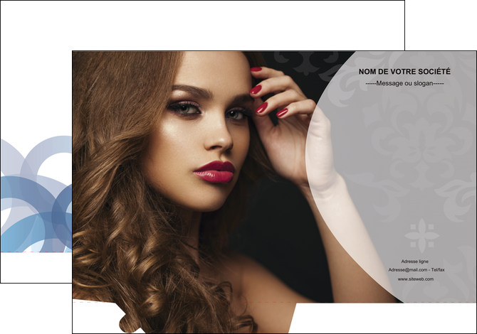 personnaliser maquette pochette a rabat cosmetique coiffure salon salon de coiffure MIDBE26080