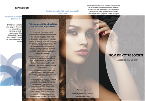 personnaliser maquette depliant 3 volets  6 pages  cosmetique coiffure salon salon de coiffure MIDBE26140