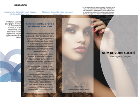 cree depliant 3 volets  6 pages  cosmetique coiffure salon salon de coiffure MIDBE26142