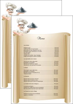 realiser flyers metiers de la cuisine menu restaurant restaurant francais MIFLU26148