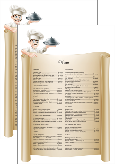 faire affiche metiers de la cuisine menu restaurant restaurant francais MIDBE26156