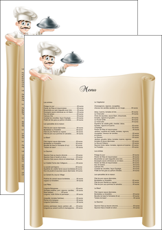 faire modele a imprimer affiche metiers de la cuisine menu restaurant restaurant francais MIFLU26170