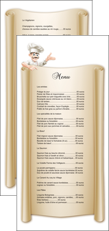 maquette en ligne a personnaliser flyers metiers de la cuisine menu restaurant restaurant francais MIDLU26194