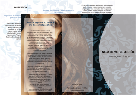 personnaliser modele de depliant 3 volets  6 pages  centre esthetique  coiffure salon de coiffure beaute MFLUOO26288