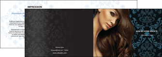 cree depliant 2 volets  4 pages  centre esthetique  coiffure salon de coiffure beaute MFLUOO26300