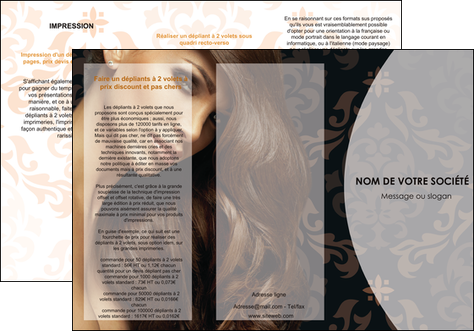 impression depliant 3 volets  6 pages  centre esthetique  coiffure coiffeur coiffeuse MFLUOO26310