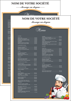 faire modele a imprimer affiche metiers de la cuisine menu restaurant restaurant francais MIDLU26414