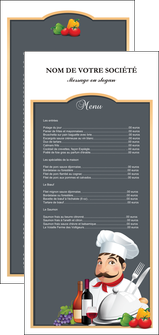 maquette en ligne a personnaliser flyers metiers de la cuisine menu restaurant restaurant francais MIDLU26416
