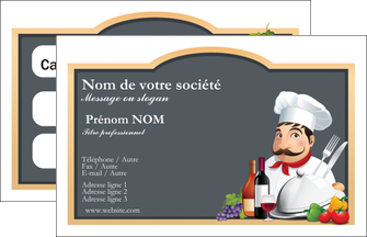 maquette en ligne a personnaliser carte de visite metiers de la cuisine menu restaurant restaurant francais MIDLU26424
