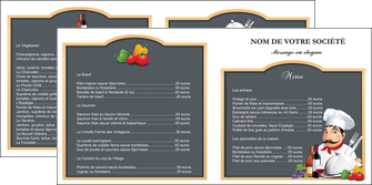 cree depliant 2 volets  4 pages  metiers de la cuisine menu restaurant restaurant francais MIDLU26428