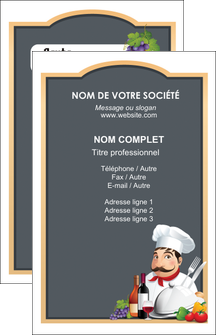 impression carte de visite metiers de la cuisine menu restaurant restaurant francais MIDLU26430