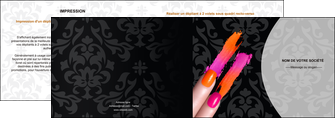 faire modele a imprimer depliant 2 volets  4 pages  cosmetique beaute ongles beaute des ongles MLGI26524