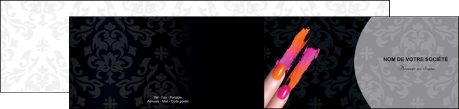modele depliant 2 volets  4 pages  cosmetique beaute ongles beaute des ongles MIDBE26526