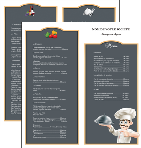 personnaliser maquette depliant 2 volets  4 pages  metiers de la cuisine c MIDLU26532