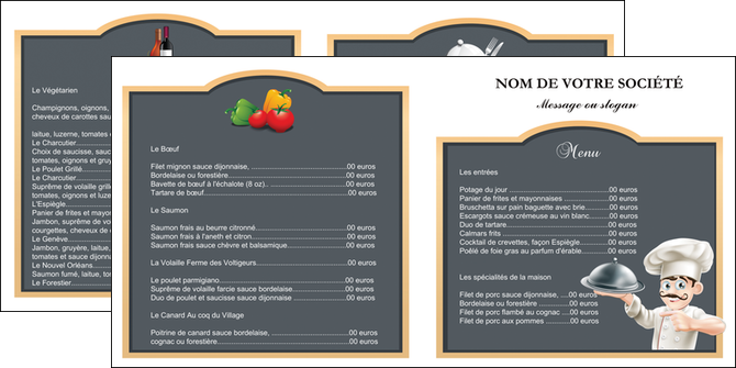 exemple depliant 2 volets  4 pages  metiers de la cuisine c MIDLU26556