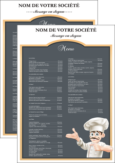 imprimerie affiche metiers de la cuisine menu restaurant restaurant francais MIDLU26626