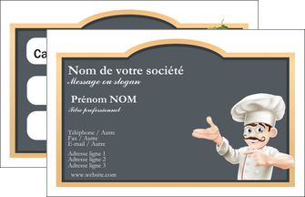personnaliser maquette carte de visite metiers de la cuisine menu restaurant restaurant francais MIDLU26636