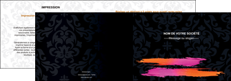 exemple depliant 2 volets  4 pages  cosmetique mode beaute salon MLIG26680