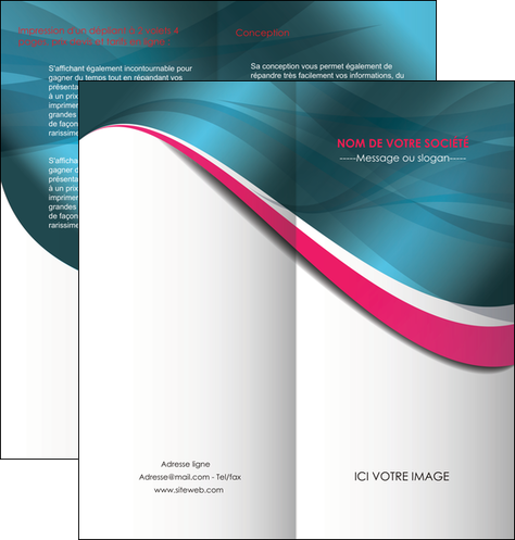 modele depliant 2 volets  4 pages  texture contexture structure MFLUOO26726
