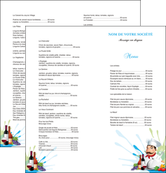 impression depliant 2 volets  4 pages  metiers de la cuisine menu restaurant restaurant francais MIDLU26934