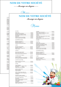 exemple affiche metiers de la cuisine menu restaurant restaurant francais MIDLU26944