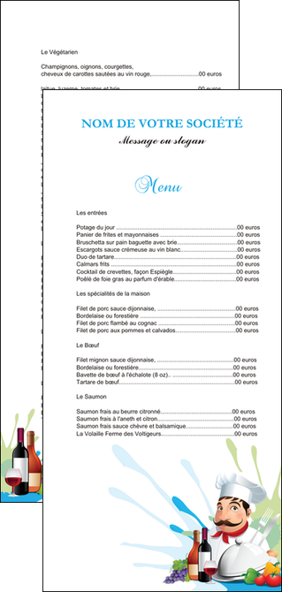 exemple flyers metiers de la cuisine menu restaurant restaurant francais MIDLU26946