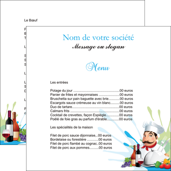 modele flyers metiers de la cuisine menu restaurant restaurant francais MIDLU26950