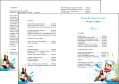 cree depliant 2 volets  4 pages  metiers de la cuisine menu restaurant restaurant francais MIDLU26952