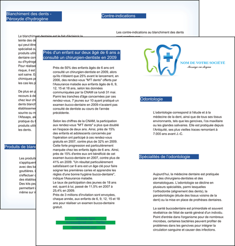 creation graphique en ligne depliant 2 volets  4 pages  dentiste dents dentiste dentier MFLUOO26986