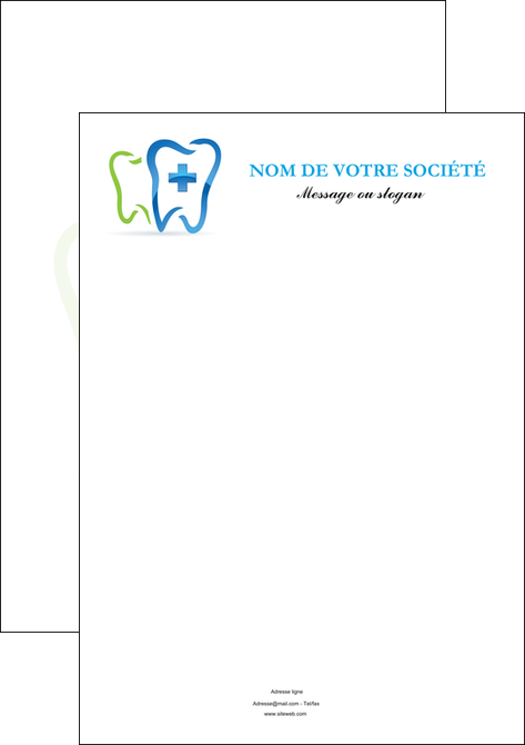 personnaliser maquette affiche dentiste dents dentiste dentier MFLUOO26992