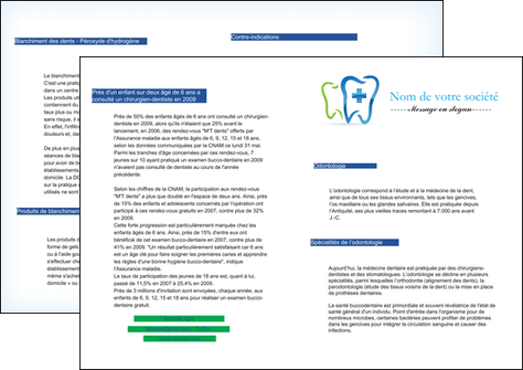 faire depliant 2 volets  4 pages  dentiste dents dentiste dentier MFLUOO27008
