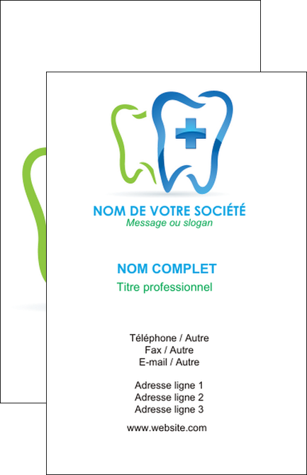 modele carte de visite dentiste dents dentiste dentier MFLUOO27012