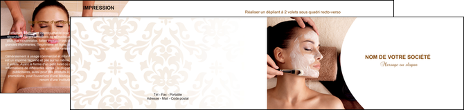 imprimerie depliant 2 volets  4 pages  centre esthetique  masque masque du visage soin du visage MFLUOO27030