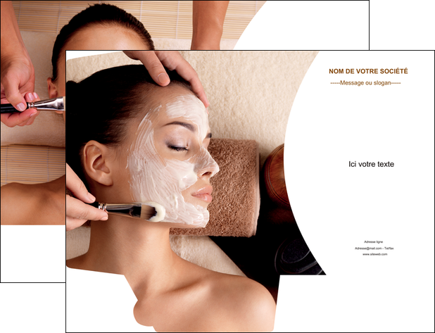 faire modele a imprimer pochette a rabat centre esthetique  masque masque du visage soin du visage MFLUOO27034