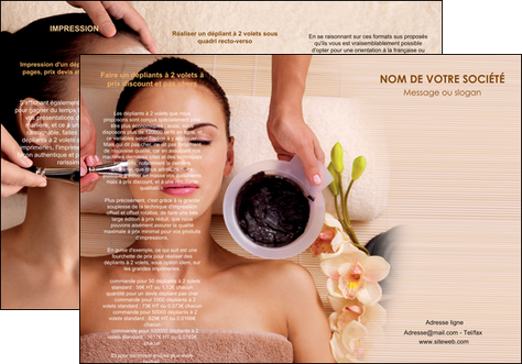imprimer depliant 3 volets  6 pages  centre esthetique  masque masque du visage soin du visage MFLUOO27052