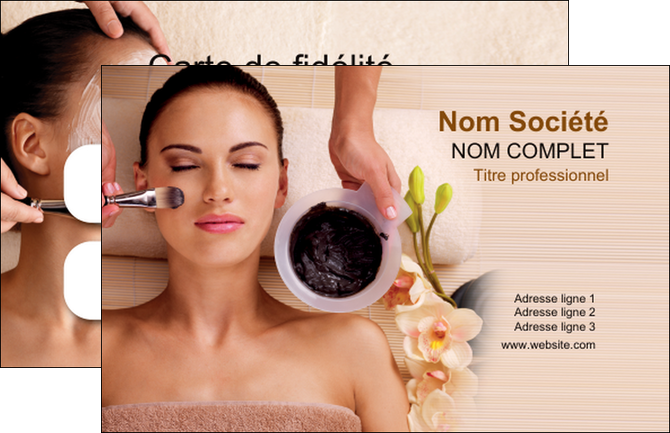 creation graphique en ligne carte de visite centre esthetique  masque masque du visage soin du visage MFLUOO27072