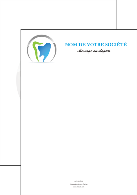 maquette en ligne a personnaliser affiche dentiste dents soins dentaires caries MFLUOO27120