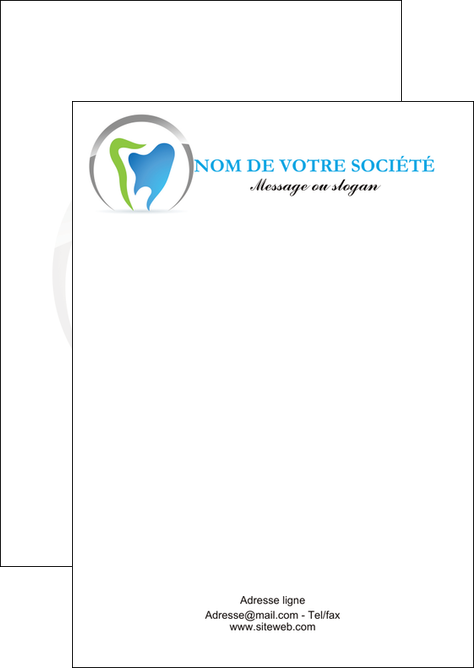 personnaliser modele de flyers dentiste dents soins dentaires caries MFLUOO27124