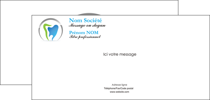 creation graphique en ligne carte de correspondance dentiste dents soins dentaires caries MFLUOO27126