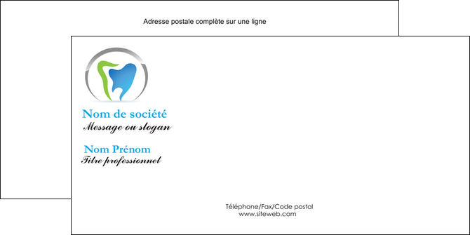maquette en ligne a personnaliser enveloppe dentiste dents soins dentaires caries MFLUOO27128