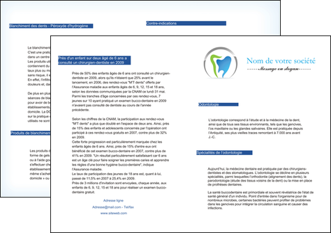creer modele en ligne depliant 2 volets  4 pages  dentiste dents soins dentaires caries MFLUOO27136