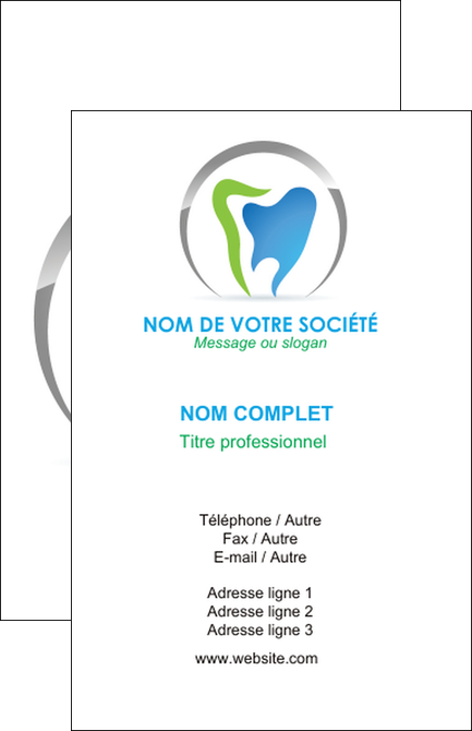 faire modele a imprimer carte de visite dentiste dents soins dentaires caries MFLUOO27140