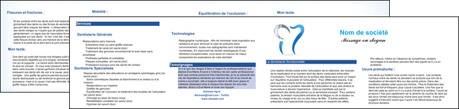 modele en ligne depliant 2 volets  4 pages  dentiste dents soins dentaires caries MFLUOO27144