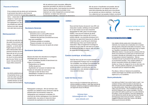 faire depliant 3 volets  6 pages  dentiste dents soins dentaires caries MFLUOO27150