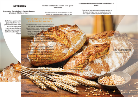 faire modele a imprimer depliant 3 volets  6 pages  sandwicherie et fast food boulangerie boulanger boulange MID27204