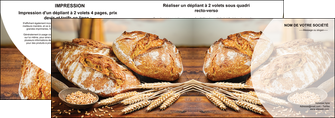 faire depliant 2 volets  4 pages  sandwicherie et fast food boulangerie boulanger boulange MLGI27216