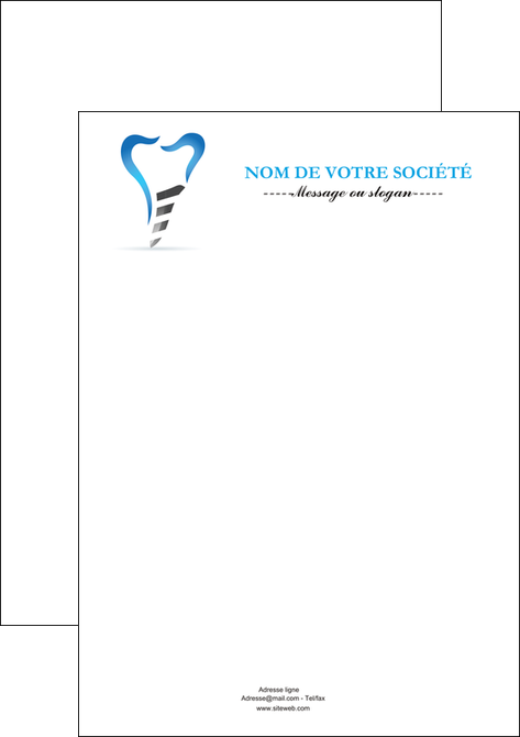faire modele a imprimer flyers dentiste dents soins dentaires caries MFLUOO27280