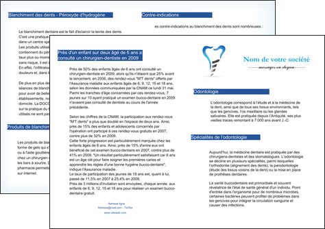imprimerie depliant 2 volets  4 pages  dentiste dents soins dentaires caries MFLUOO27298