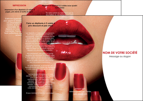 faire depliant 3 volets  6 pages  centre esthetique  ongles vernis vernis a ongles MFLUOO27354