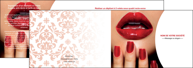 cree depliant 2 volets  4 pages  centre esthetique  ongles vernis vernis a ongles MFLUOO27368